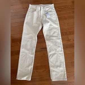 Super comfortable cream corduroy jeans from Brandy Melville!